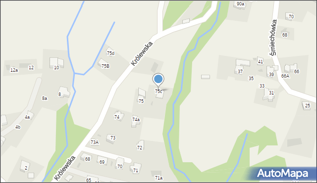 Kościelisko, Królewska, 75c, mapa Kościelisko