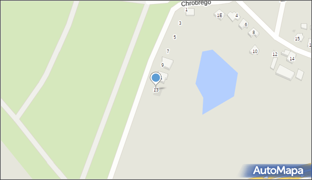 Kościerzyna, Króla Bolesława Chrobrego, 13, mapa Kościerzyna