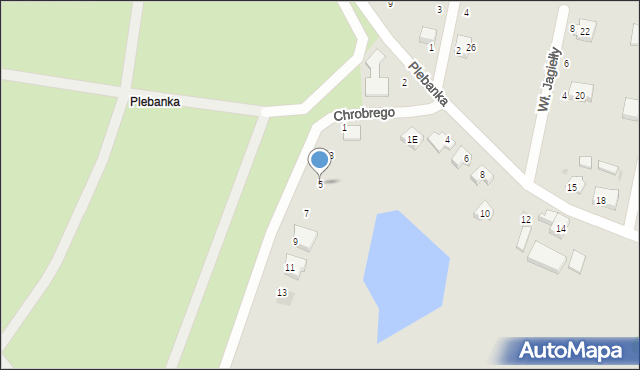 Kościerzyna, Króla Bolesława Chrobrego, 5, mapa Kościerzyna