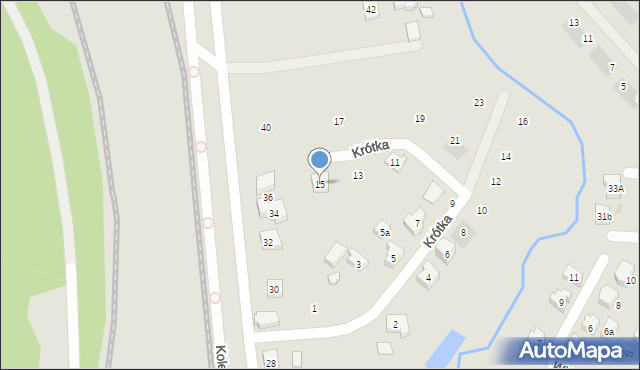 Kościerzyna, Krótka, 15, mapa Kościerzyna