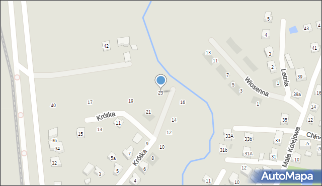 Kościerzyna, Krótka, 23, mapa Kościerzyna