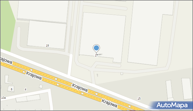 Kostrzyn, Krajowa, 17, mapa Kostrzyn