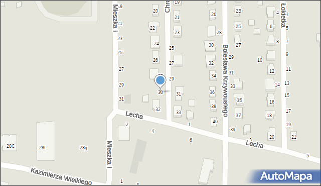 Kostrzyn, Króla Bolesława Chrobrego, 30, mapa Kostrzyn