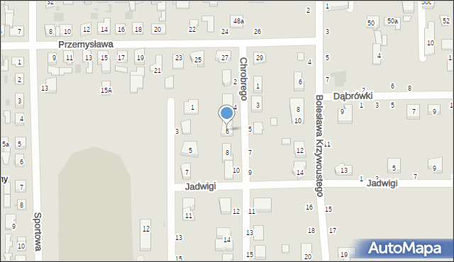 Kostrzyn, Króla Bolesława Chrobrego, 6, mapa Kostrzyn