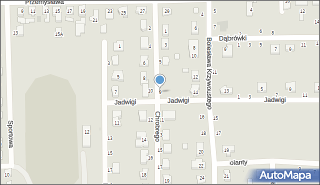 Kostrzyn, Króla Bolesława Chrobrego, 9, mapa Kostrzyn