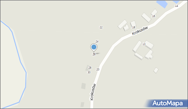 Koszalin, Krokusów, 26, mapa Koszalina