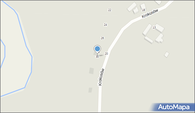 Koszalin, Krokusów, 30, mapa Koszalina
