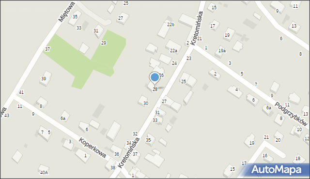 Koszalin, Kretomińska, 28, mapa Koszalina