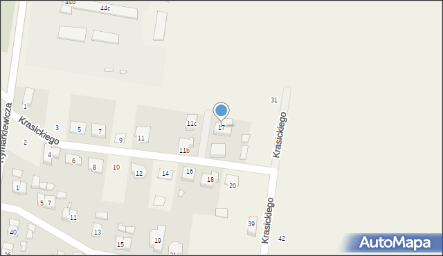 Kotlin, Krasickiego Ignacego, bp., 17, mapa Kotlin