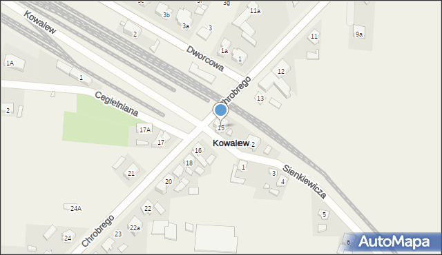 Kowalew, Króla Bolesława Chrobrego, 15, mapa Kowalew