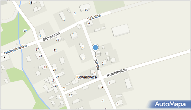 Kowalowice, Krótka, 6, mapa Kowalowice