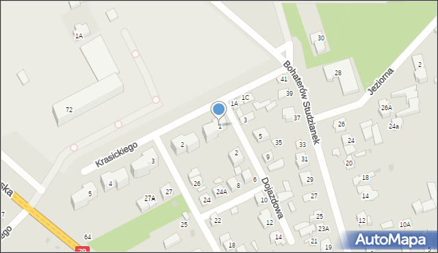 Kozienice, Krasickiego Ignacego, bp., 1, mapa Kozienice