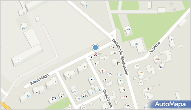 Kozienice, Krasickiego Ignacego, bp., 1C, mapa Kozienice