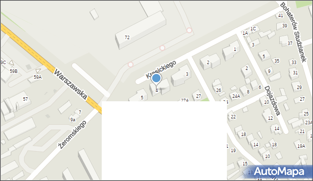 Kozienice, Krasickiego Ignacego, bp., 4, mapa Kozienice