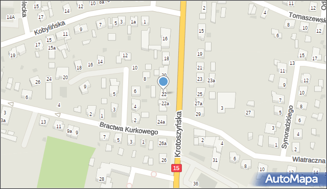 Koźmin Wielkopolski, Krotoszyńska, 22, mapa Koźmin Wielkopolski