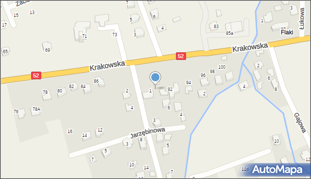 Kozy, Krakowska, 90, mapa Kozy