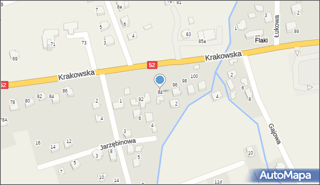 Kozy, Krakowska, 94, mapa Kozy