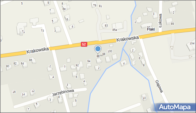 Kozy, Krakowska, 96, mapa Kozy