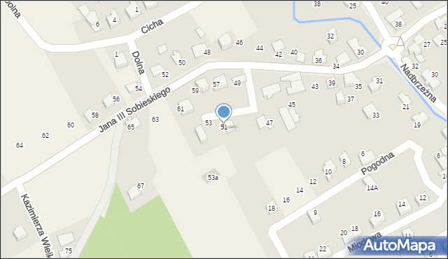 Kozy, Króla Jana III Sobieskiego, 51, mapa Kozy