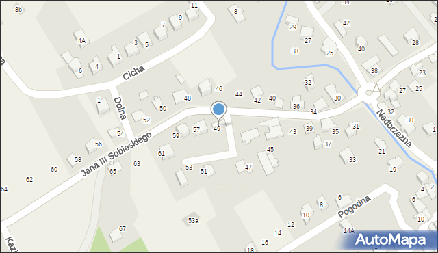 Kozy, Króla Jana III Sobieskiego, 55, mapa Kozy