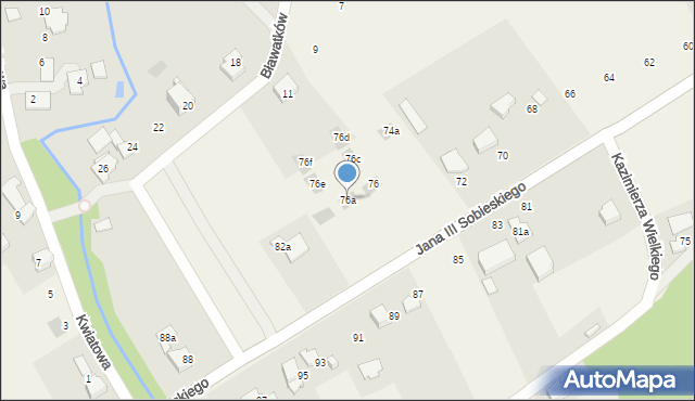 Kozy, Króla Jana III Sobieskiego, 76a, mapa Kozy