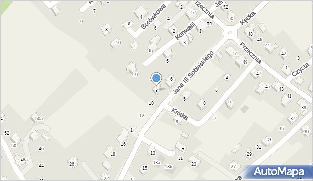 Kozy, Króla Jana III Sobieskiego, 8, mapa Kozy