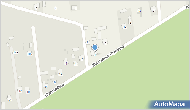 Kraczewice Prywatne, Kraczewice Prywatne, 1, mapa Kraczewice Prywatne