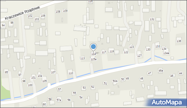 Kraczewice Prywatne, Kraczewice Prywatne, 114, mapa Kraczewice Prywatne