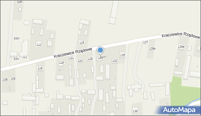 Kraczewice Prywatne, Kraczewice Prywatne, 129, mapa Kraczewice Prywatne