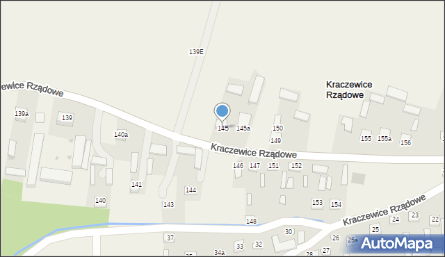 Kraczewice Prywatne, Kraczewice Prywatne, 145, mapa Kraczewice Prywatne