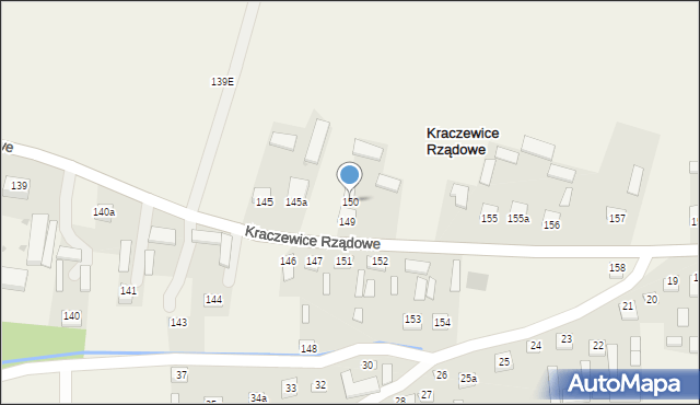 Kraczewice Prywatne, Kraczewice Prywatne, 150, mapa Kraczewice Prywatne