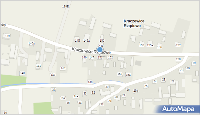 Kraczewice Prywatne, Kraczewice Prywatne, 151, mapa Kraczewice Prywatne