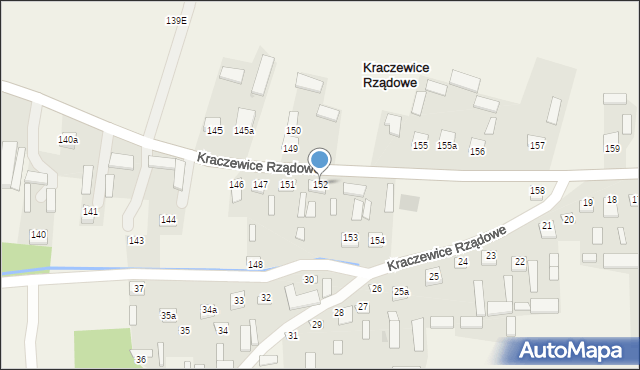 Kraczewice Prywatne, Kraczewice Prywatne, 152, mapa Kraczewice Prywatne