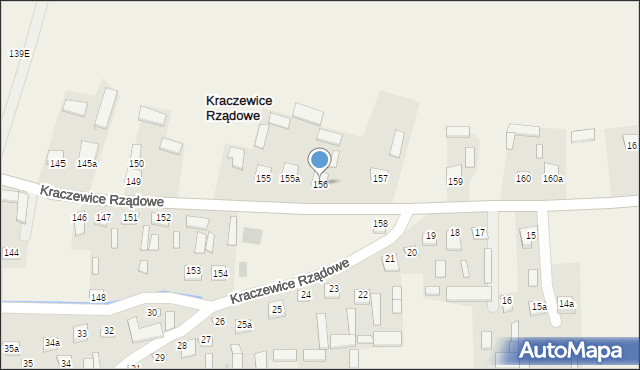 Kraczewice Prywatne, Kraczewice Prywatne, 156, mapa Kraczewice Prywatne
