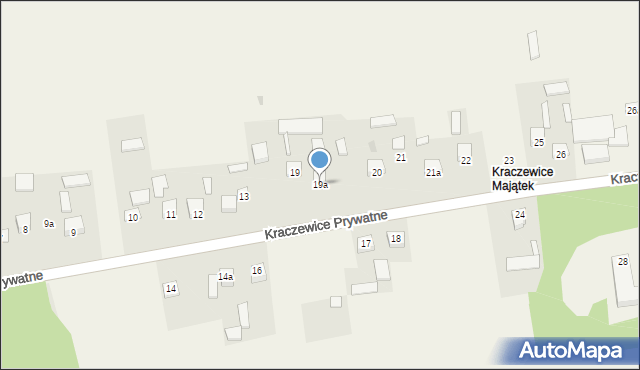 Kraczewice Prywatne, Kraczewice Prywatne, 19a, mapa Kraczewice Prywatne