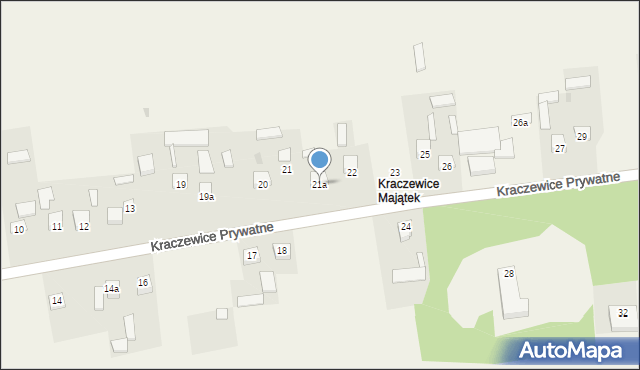 Kraczewice Prywatne, Kraczewice Prywatne, 21a, mapa Kraczewice Prywatne