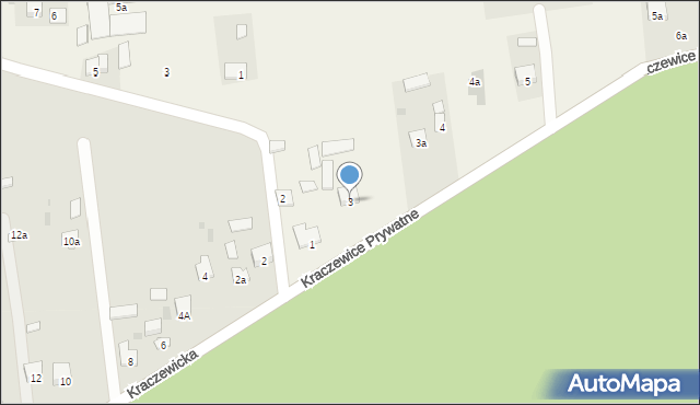 Kraczewice Prywatne, Kraczewice Prywatne, 3, mapa Kraczewice Prywatne