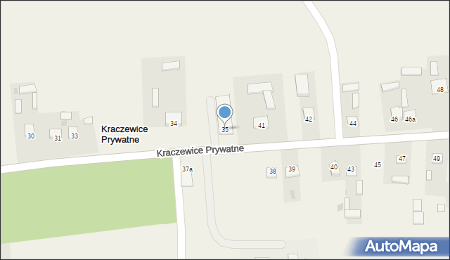 Kraczewice Prywatne, Kraczewice Prywatne, 35, mapa Kraczewice Prywatne