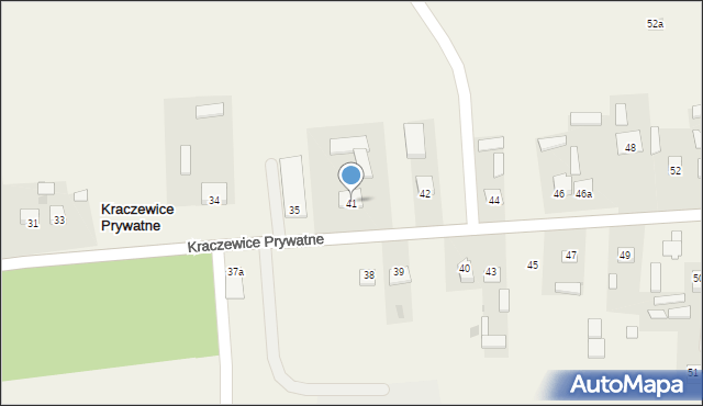 Kraczewice Prywatne, Kraczewice Prywatne, 41, mapa Kraczewice Prywatne
