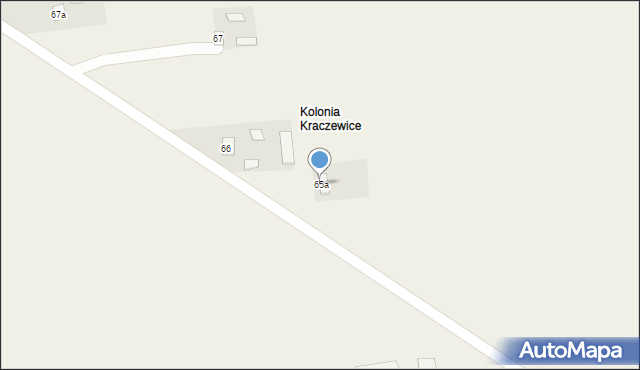 Kraczewice Prywatne, Kraczewice Prywatne, 65a, mapa Kraczewice Prywatne