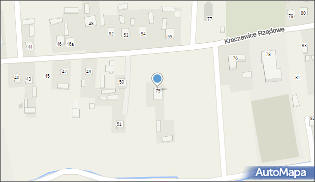 Kraczewice Prywatne, Kraczewice Prywatne, 75, mapa Kraczewice Prywatne