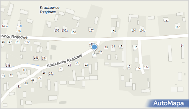 Kraczewice Rządowe, Kraczewice Rządowe, 21, mapa Kraczewice Rządowe