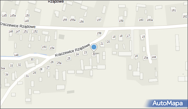 Kraczewice Rządowe, Kraczewice Rządowe, 22, mapa Kraczewice Rządowe