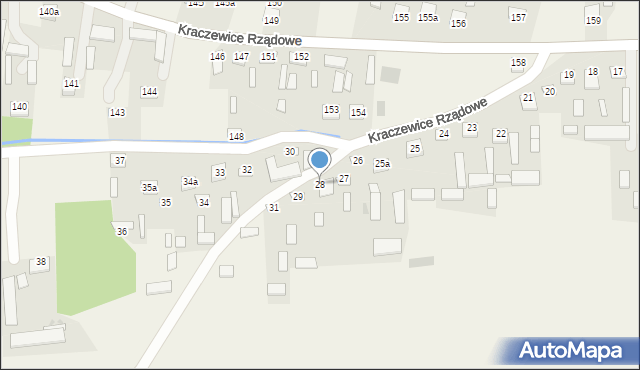 Kraczewice Rządowe, Kraczewice Rządowe, 28, mapa Kraczewice Rządowe