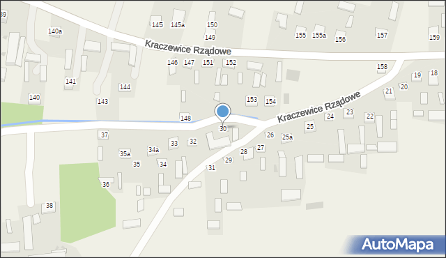 Kraczewice Rządowe, Kraczewice Rządowe, 30, mapa Kraczewice Rządowe