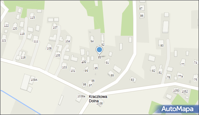 Kraczkowa, Kraczkowa, 93, mapa Kraczkowa