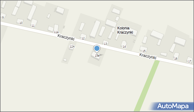 Kraczynki, Kraczynki, 13a, mapa Kraczynki