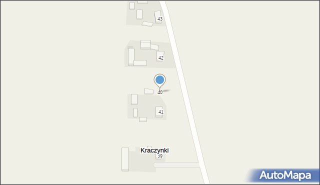 Kraczynki, Kraczynki, 40, mapa Kraczynki