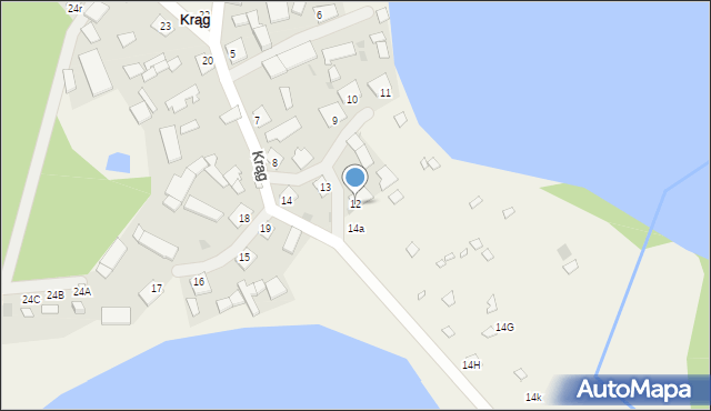 Krąg, Krąg, 12, mapa Krąg