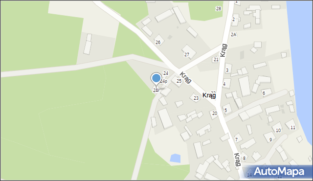 Krąg, Krąg, 24r, mapa Krąg